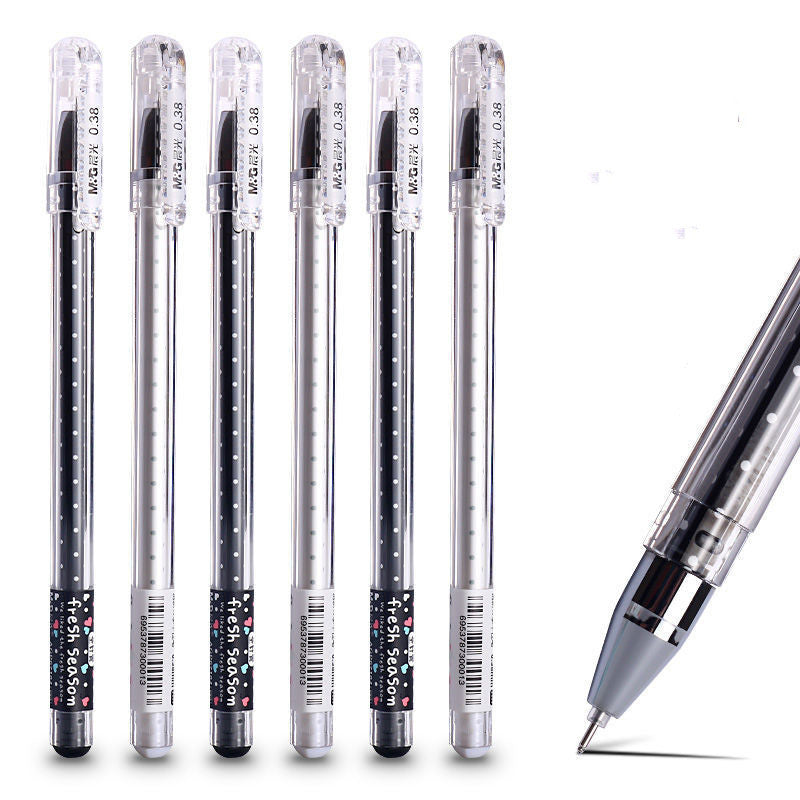 Neutral Pen Black Signature Pen Student Use Cute Cartoon Small Fresh Syringe Pen