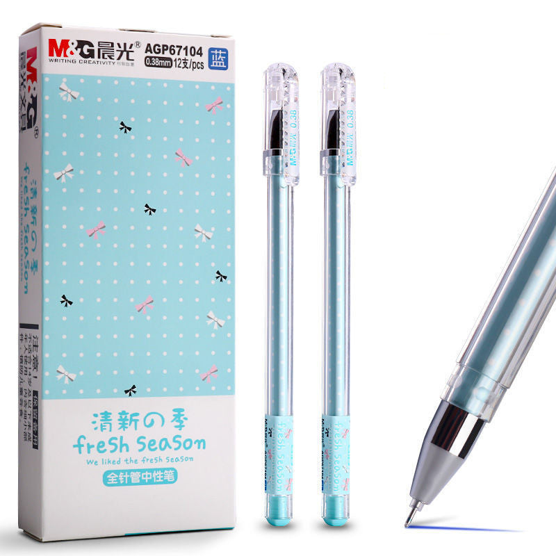 Neutral Pen Black Signature Pen Student Use Cute Cartoon Small Fresh Syringe Pen