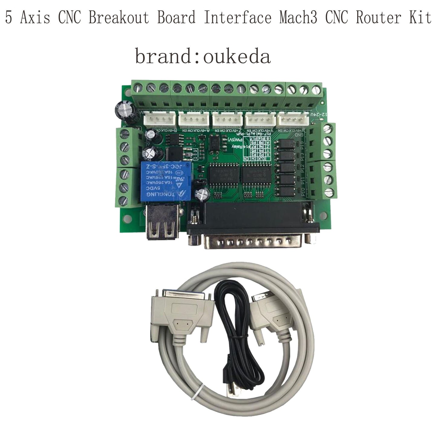 CNC 5 Axis Breakout Board Interface Mach3 CNC Router Kit