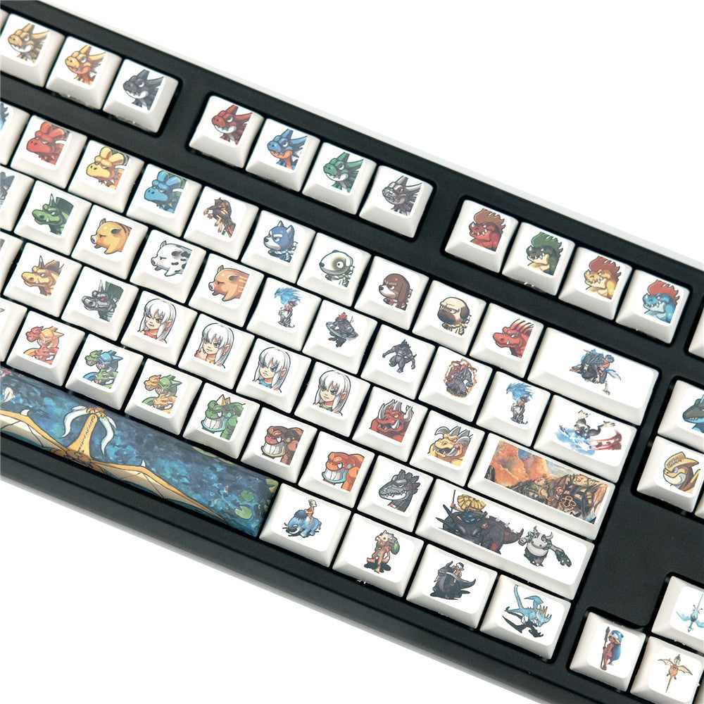 Xda Little Monster Sublimation Keycap Persönlichkeit Cartoon Mechanische Tastatur Dedizierte Tasten