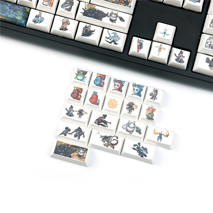 Xda Little Monster Sublimation Keycap Persönlichkeit Cartoon Mechanische Tastatur Dedizierte Tasten