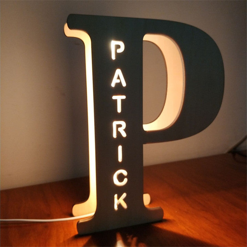 Wooden Letter Lamp Pendulum Lamp