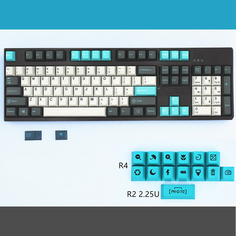 Ps Set Käse Grün Nautilus Graphite Cyan Zweifarbige mechanische Pbt-Tastenkappe