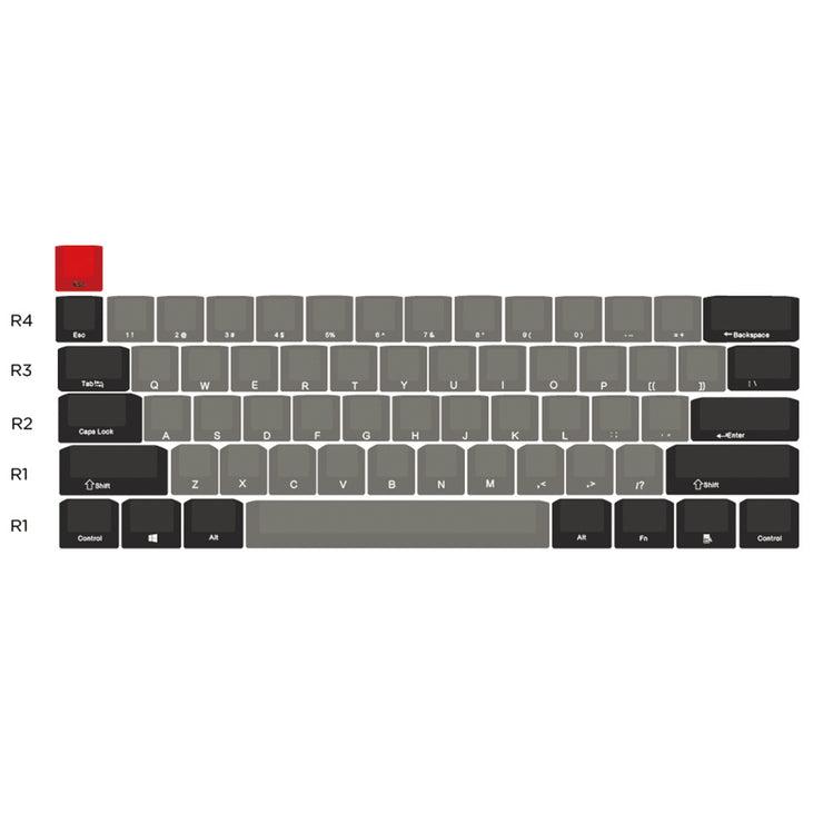 Jkdk Pbt seitlich gravierte Dolch transparente Tastenkappe