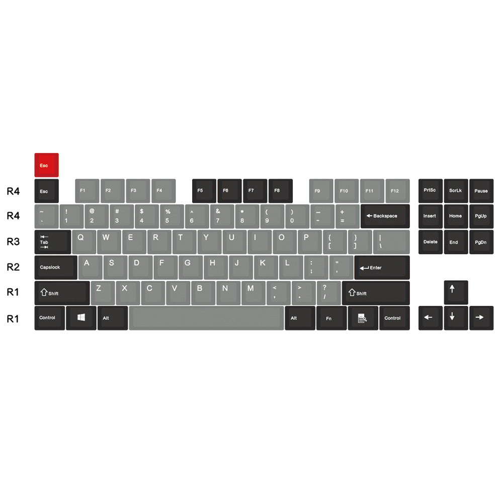 Jkdk Pbt Side Engraved Dolch Transparent Keycap