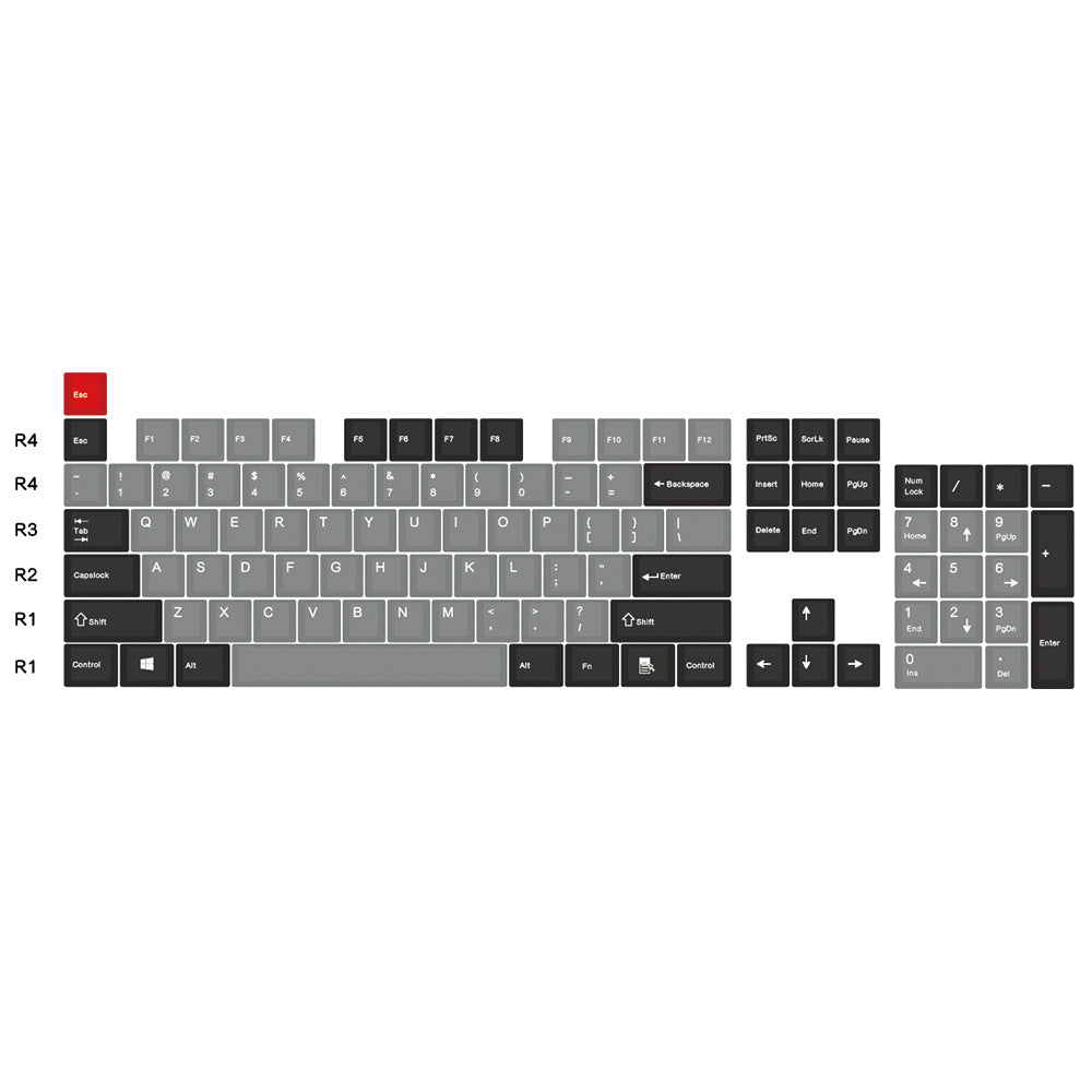 Jkdk Pbt Side Engraved Dolch Transparent Keycap