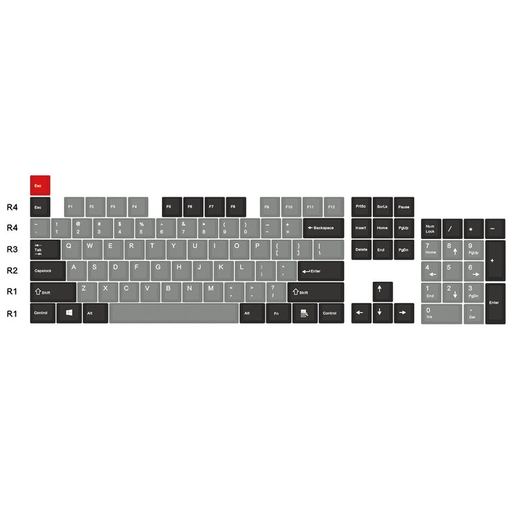 Jkdk Pbt seitlich gravierte Dolch transparente Tastenkappe