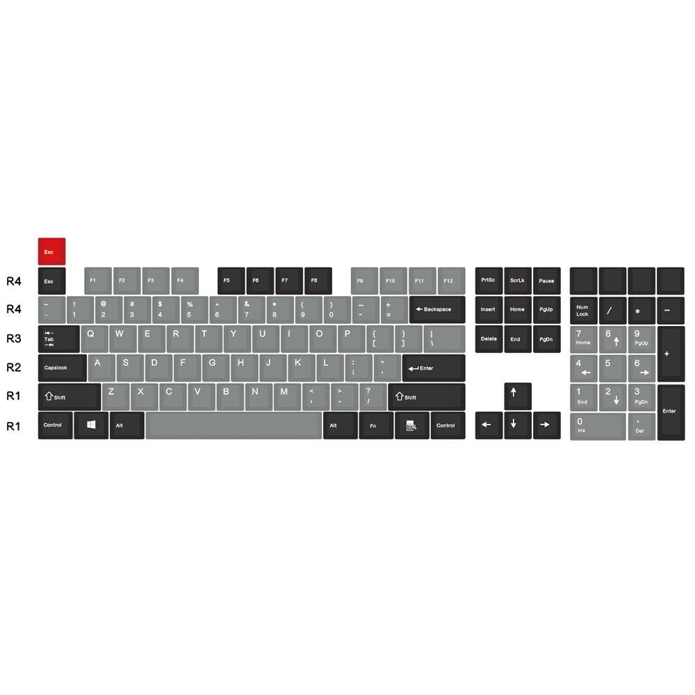 Jkdk Pbt Side Engraved Dolch Transparent Keycap