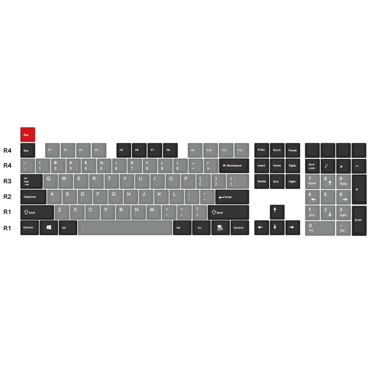 Jkdk Pbt seitlich gravierte Dolch transparente Tastenkappe