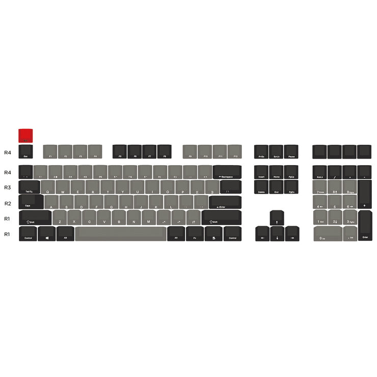 Jkdk Pbt seitlich gravierte Dolch transparente Tastenkappe