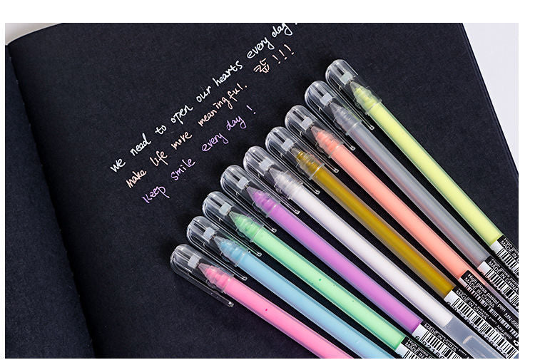 Highlighter Set, Flashing Pen, Cute Korean Style Highlighter, Color Gel Pen