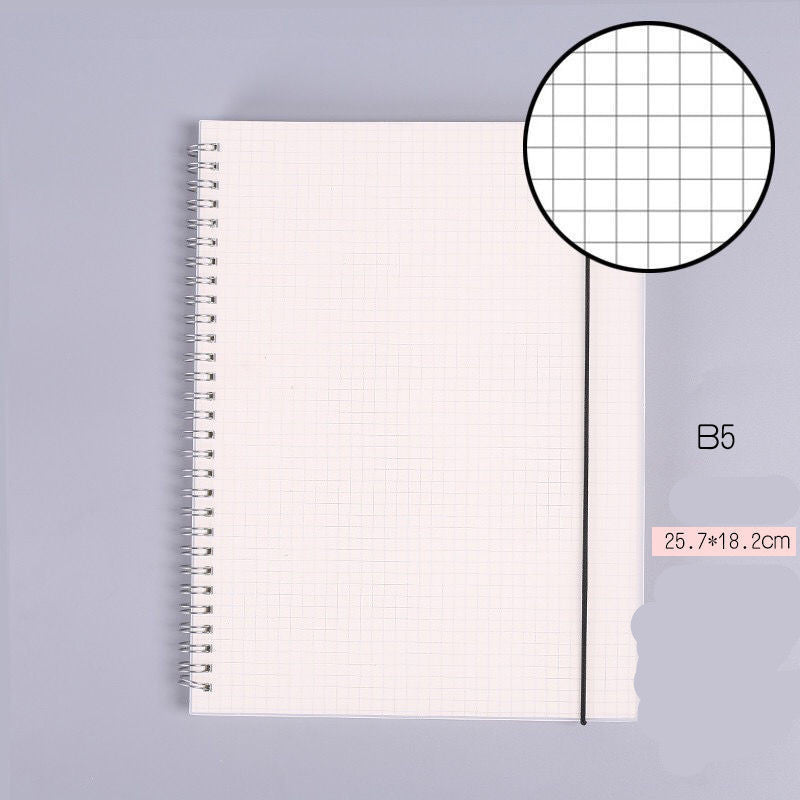 B5 coil grid book, super thick and simple notebook