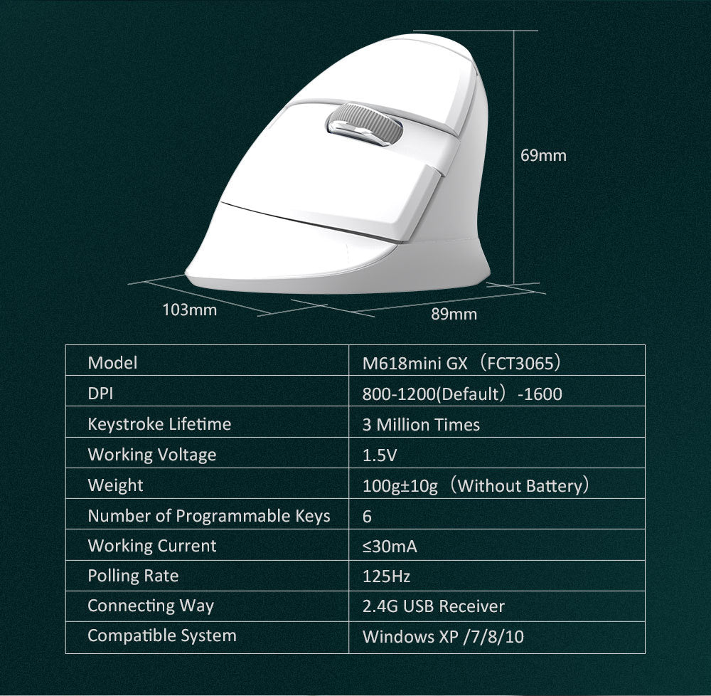 Bunte M618mini Drahtlose Vertikale Maus Bluetooth