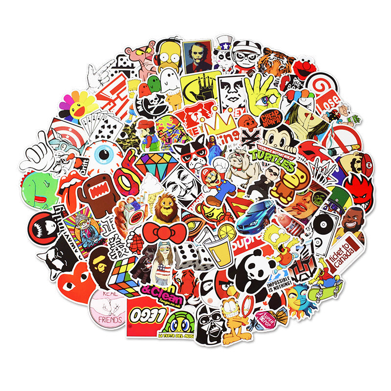 Luggage Stickers Mixed Series Creative Graffiti Cartoon Car Stickers 100pcs