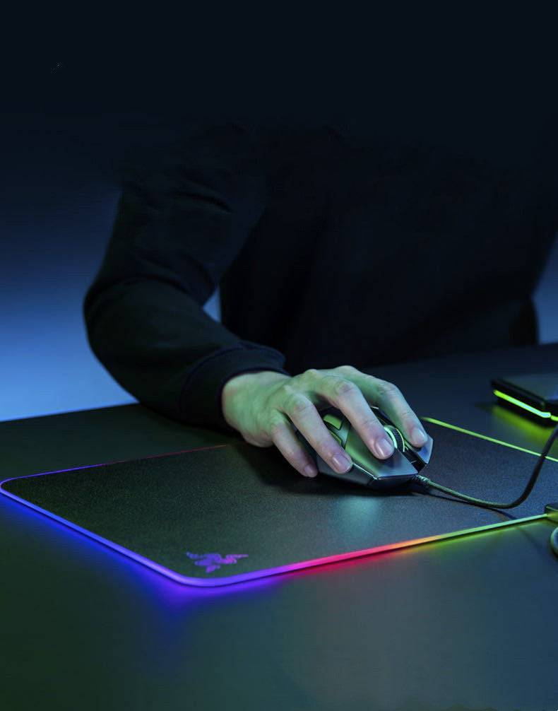 Hard Edition RGB Symphony Luminous USB Gaming Computer Mouse Pad