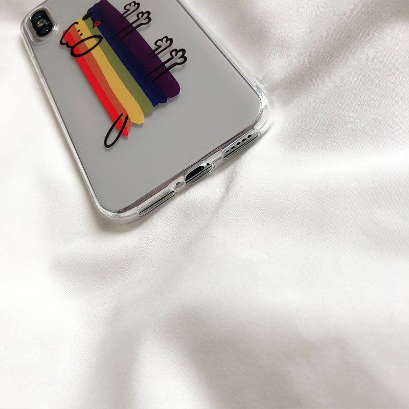 Korean Ins Wind Rainbow Puppy Cute Phone Case