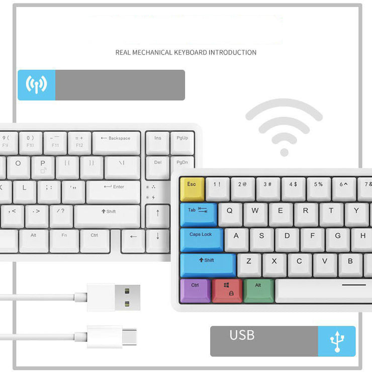 Mini-USB-kabelgebundene mechanische Bluetooth-Tastatur