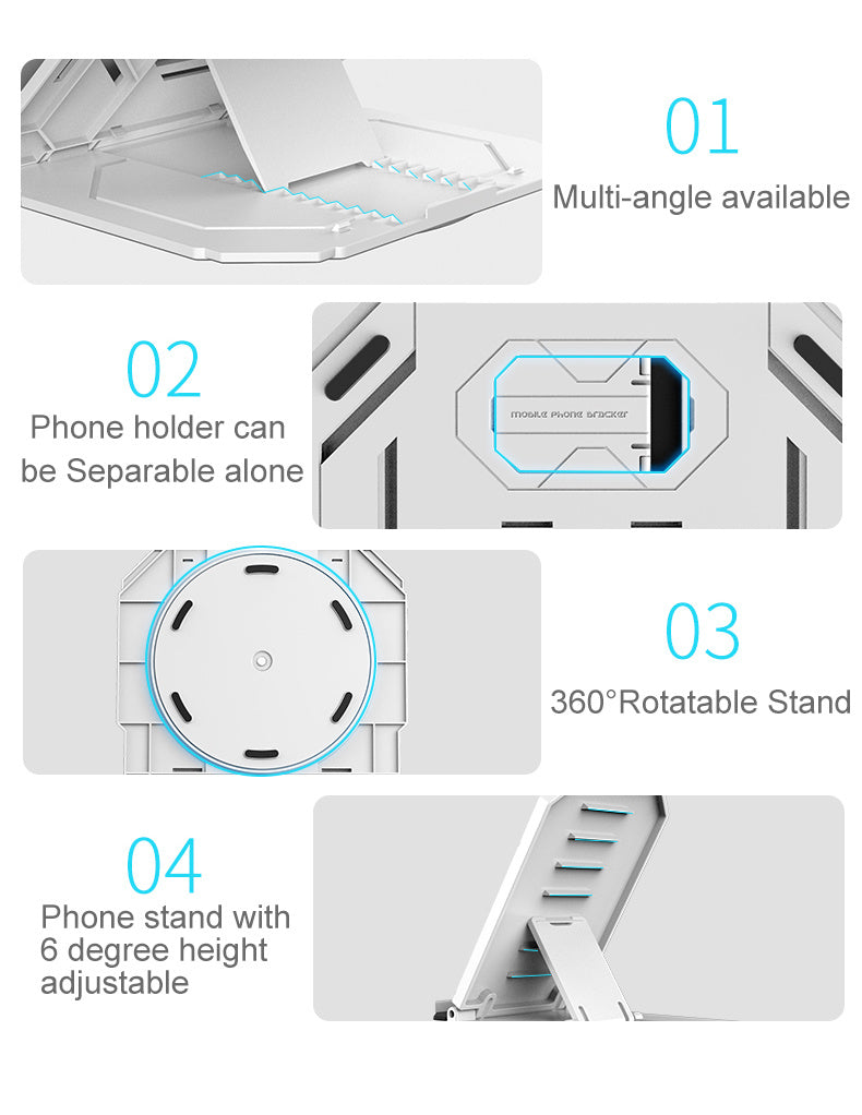 laptop holder, increased heat dissipation