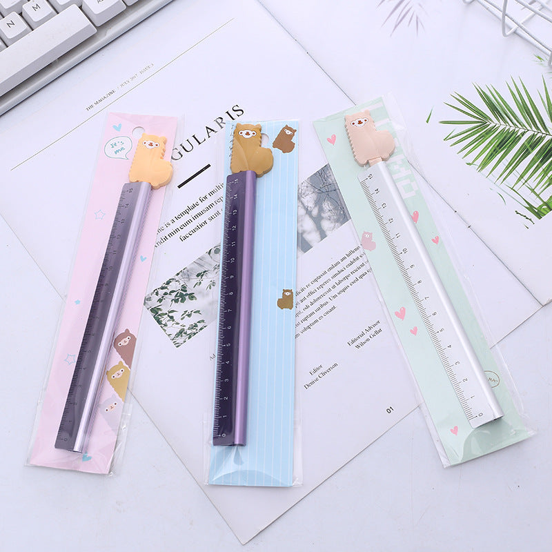 Alpaca Lovely Aluminum Ruler Measuring Straight Ruler Tool