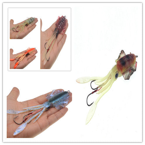 Lead-containing luminous squid imitation bait