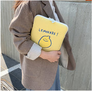 Kompatibel mit Apple, Winter Korean  Zitronenstickerei Laptop Tasche