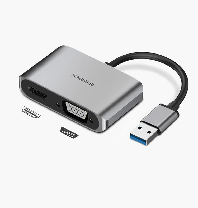 USB 3,0 zu HDMI VGA Adapter 4K HD Multi-Display 2in1 USB Konverter für Windows