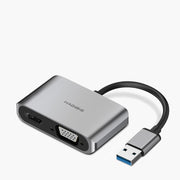 USB 3,0 zu HDMI VGA Adapter 4K HD Multi-Display 2in1 USB Konverter für Windows