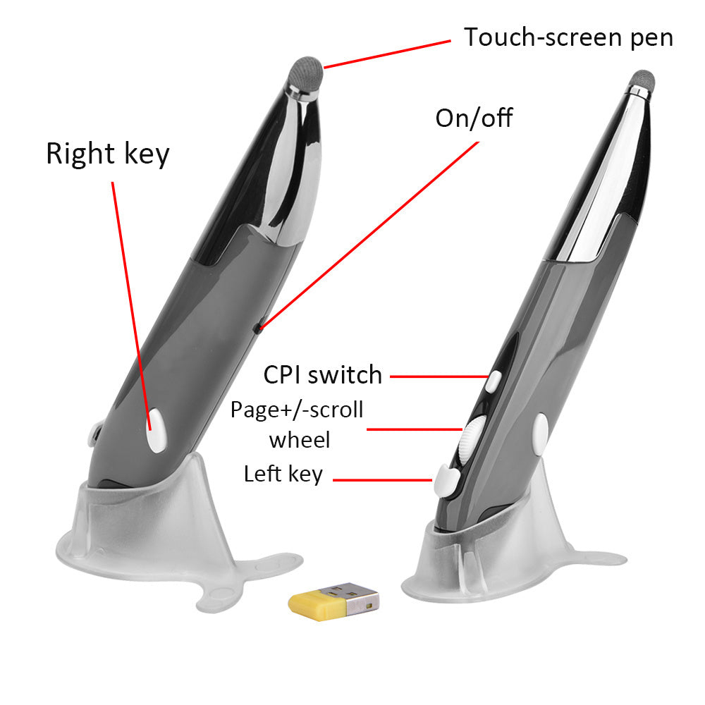 Pen-shaped mouse pen wireless