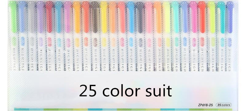 Highlighter Pen Mildliner 25 Colors Fluorescent Highlighters