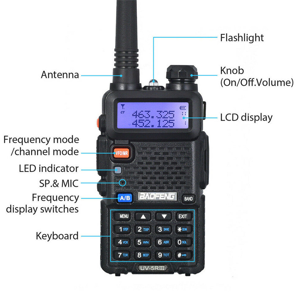 Baofeng Uv-5R Drei Segment Walkie Talkie Vhf 220-226Mhz Uhf Frequenz