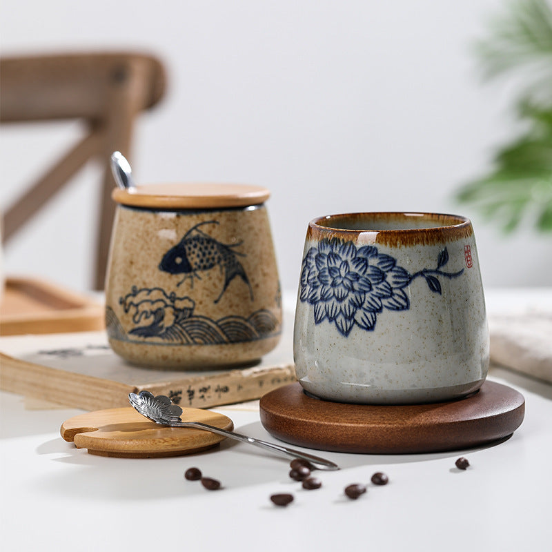 Underglaze Creative Hand-Painted Coffee Cup