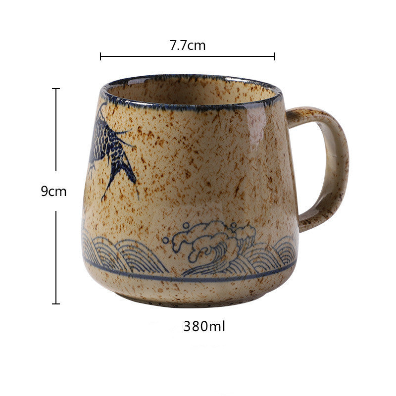 Underglaze Creative Hand-Painted Coffee Cup