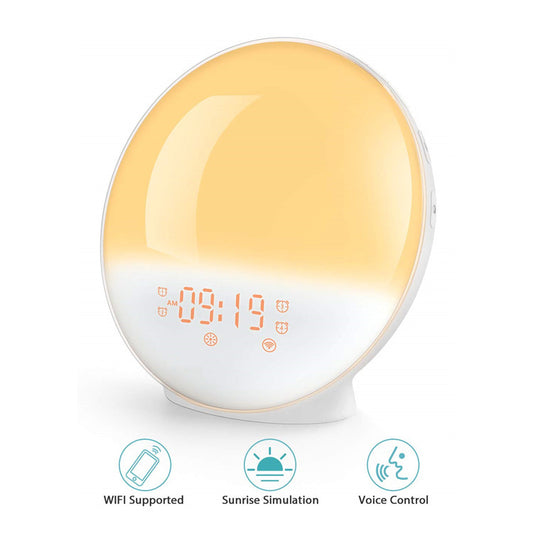 Smart Version APP-controlled WIFI 7 Color Changing Digital Wake Up Light