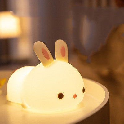 New Year's Gift Rabbit Silicone Lamp Pat Feeding Creative Night Light Children Toy