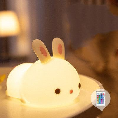 New Year's Gift Rabbit Silicone Lamp Pat Feeding Creative Night Light Children Toy