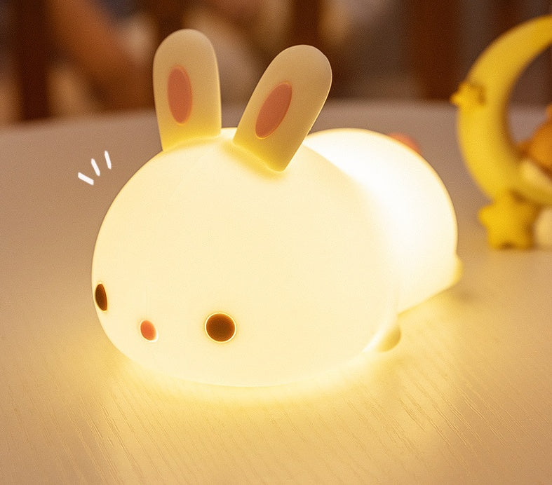 New Year's Gift Rabbit Silicone Lamp Pat Feeding Creative Night Light Children Toy