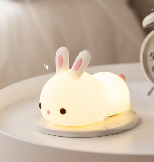 New Year's Gift Rabbit Silicone Lamp Pat Feeding Creative Night Light Children Toy