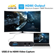 HDMI-Videoaufnahmekarte, 4K-Bildschirmaufnahme, USB 3.0