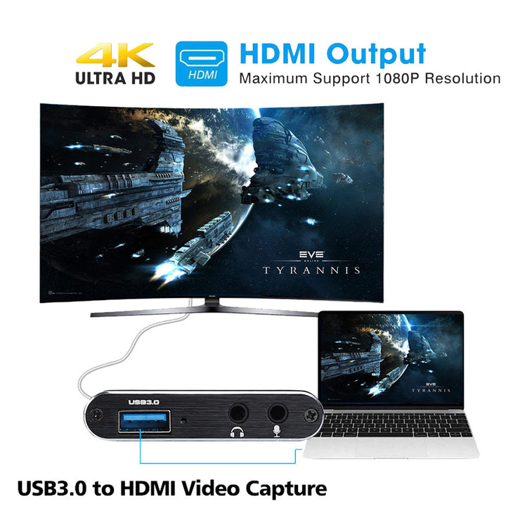 HDMI-Videoaufnahmekarte, 4K-Bildschirmaufnahme, USB 3.0