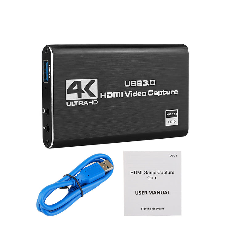 HDMI-Videoaufnahmekarte, 4K-Bildschirmaufnahme, USB 3.0