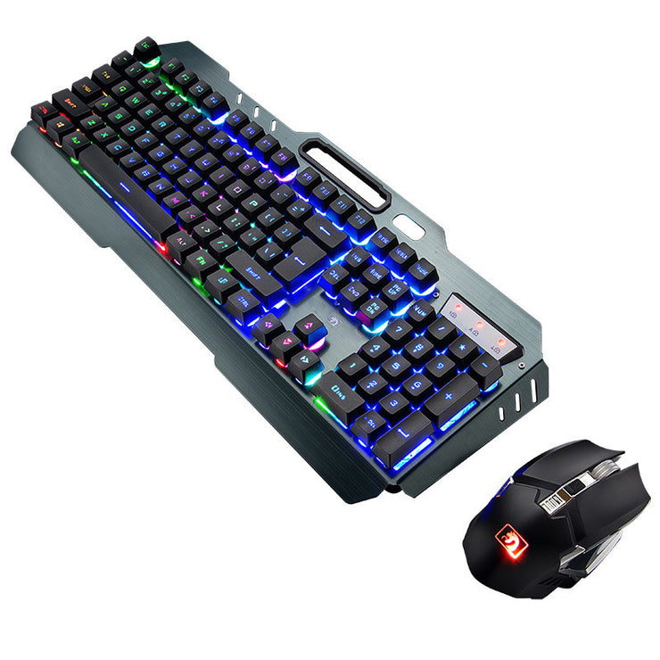 Drahtlose Lade Tastatur und Maus Set beleuchtet