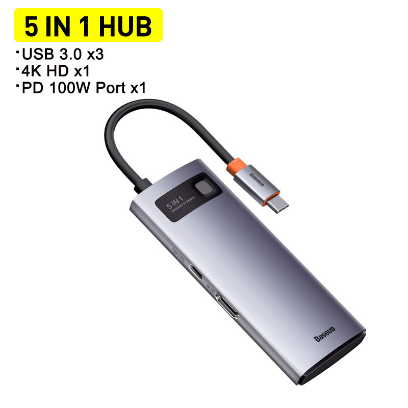 Hub Multi-function Docking Station 4K HD USB Notebook 6-in-1