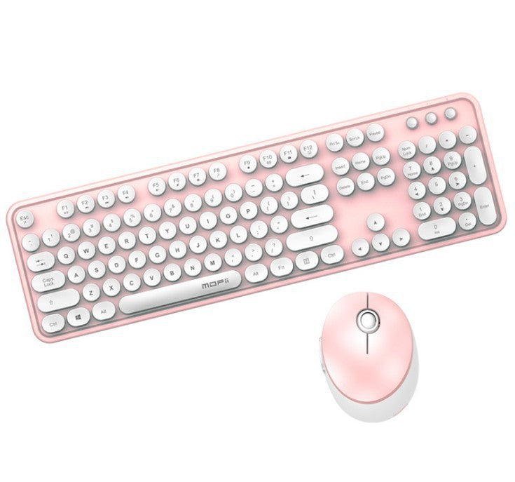 Drahtlose Tastatur und Maus Farbe Lippenstift Punk