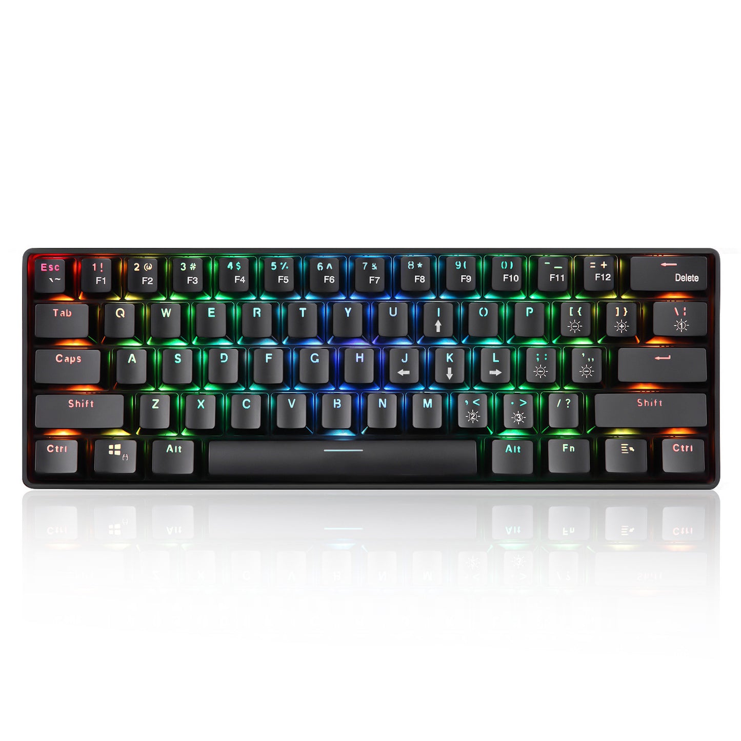 Upgraded 2.4G Wireless Dual Mode RGB Mechanical Keyboard with 61 Keys