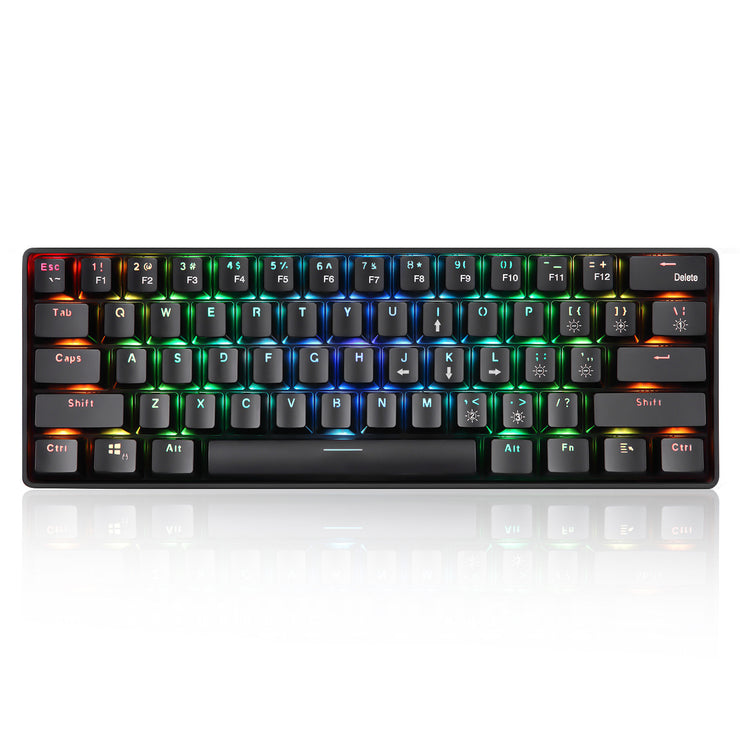 Verbesserte drahtlose 2,4G-Dualmodus-mechanische RGB-Tastatur mit 61 Tasten