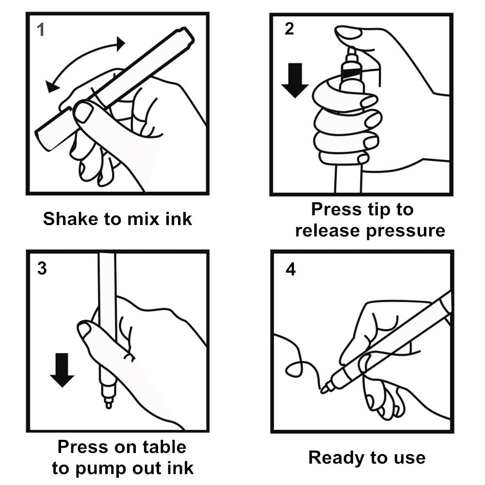 Outline Hand Textmarker 12 Farben Set