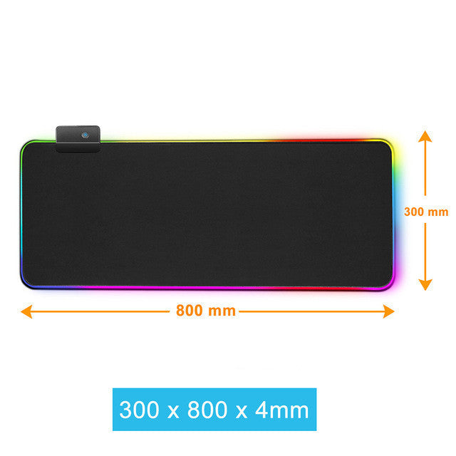 Luminous RGB Mouse Pad Lights Symphony Game LED Rubber Table Mat