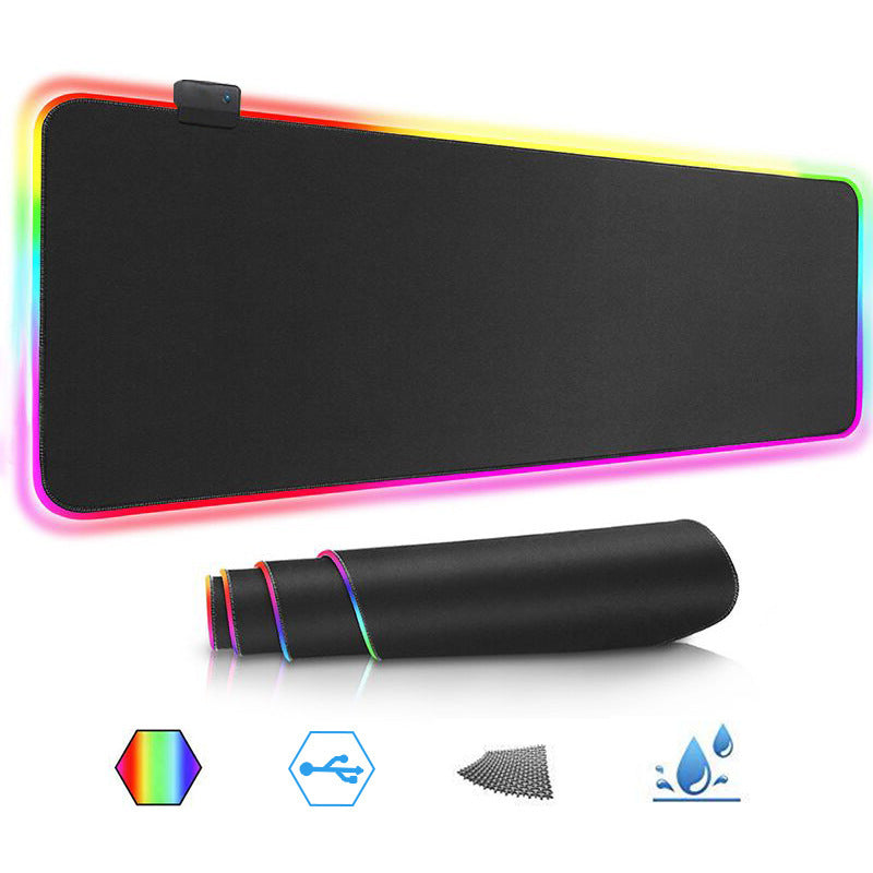 Luminous RGB Maus Pad Leuchtet Symphonie Spiel LED Gummi Tisch Matte