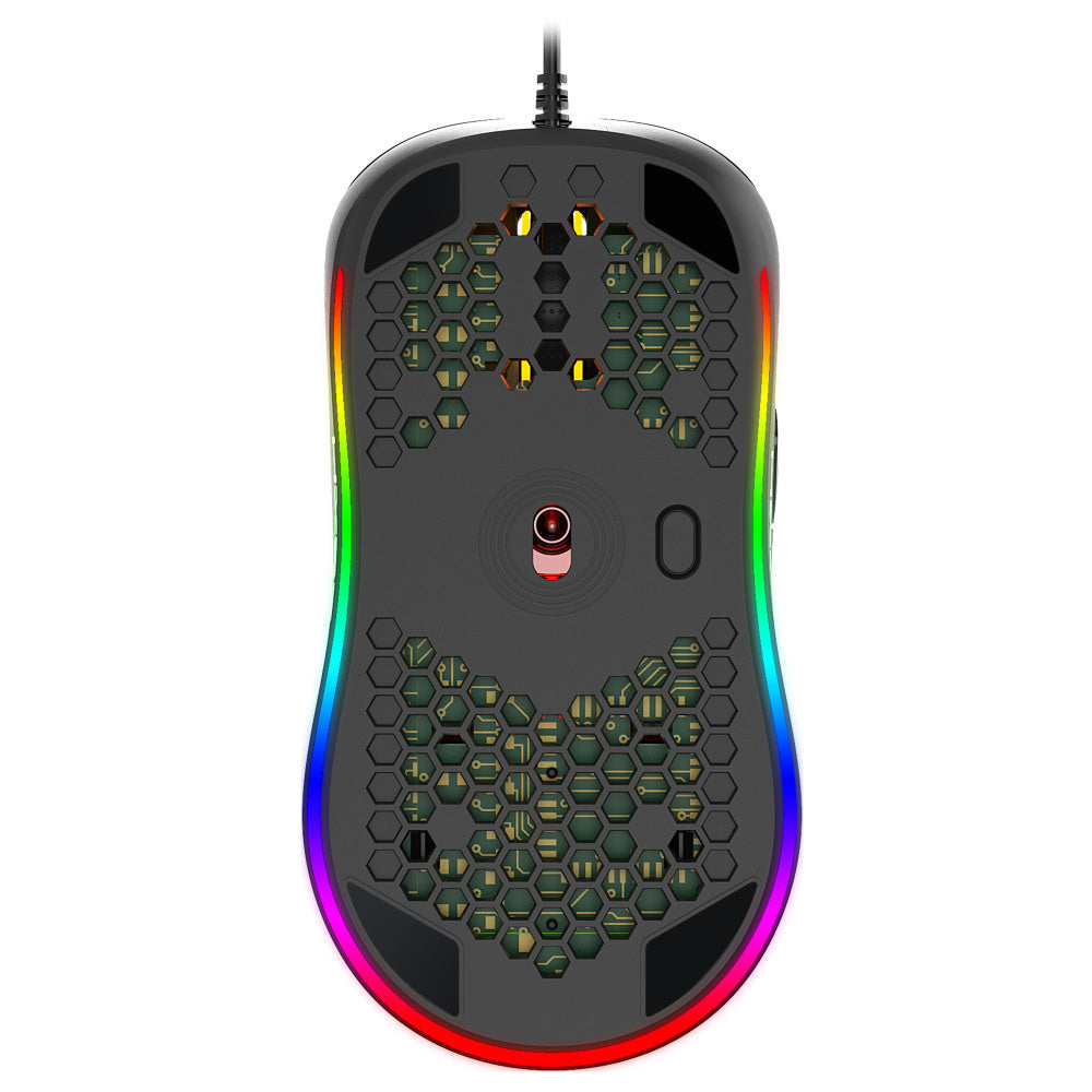 Mechanical wired gaming mouse with RGB lights