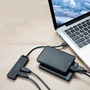 Usb 2,0 X4 und Micro Usb Netzteil Schwarz 0,5 M